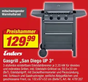 toom Baumarkt Enders Gasgrill ,,San Diego UP 3" Angebot