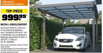 OBI METALL-EINZELCARPORT Angebot