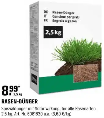 OBI RASEN-DÜNGER 2,5 kg Angebot