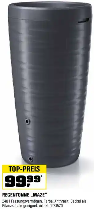 OBI REGENTONNE ,,MAZE" Angebot