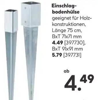 BayWa Bau & Garten Einschlagbodenhülse Angebot
