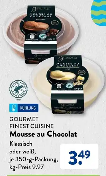 Aldi Süd GOURMET FINEST CUISINE Mousse au Chocolat 350 g Packung Angebot