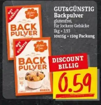 NP Discount GUT&GÜNSTIG Backpulver glutenfrei. 10*15g Angebot