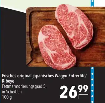 CITTI Markt Frisches original japanisches Wagyu Entrecôte/ Ribeye 100 g Angebot