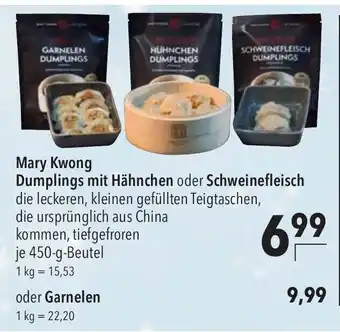 CITTI Markt Mary Kwong Dumplings mit Hähnchen oder Schweinefleisch je 450-g-Beutel Angebot