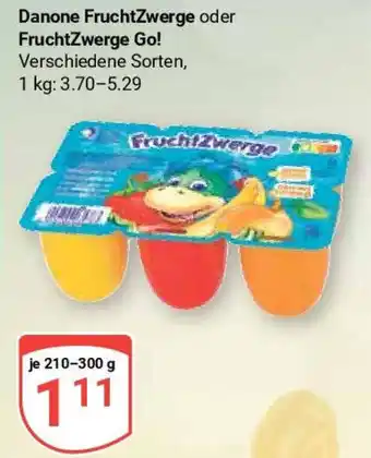 Globus Danone FruchtZwerge oder FruchtZwerge Go! 210-300 g Angebot