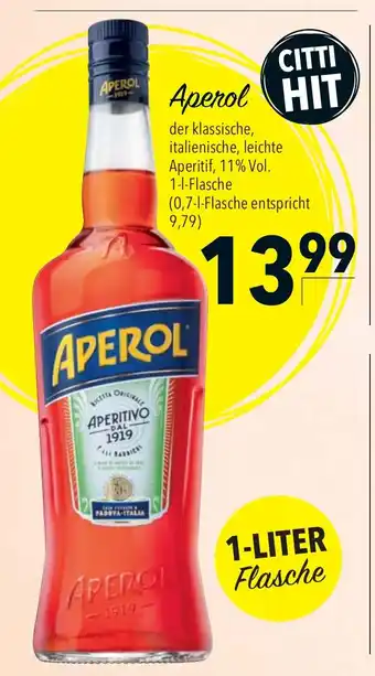 CITTI Markt Aperol 1-I-Flasche Angebot