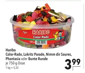 CITTI Markt Haribo Color-Rado, Lakritz Parade, Nimm dir Saures, Phantasia oder Bunte Runde je 750-g-Dose Angebot