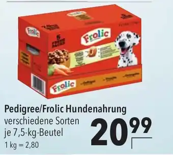 CITTI Markt Pedigree/Frolic Hundenahrung verschiedene Sorten je 7,5-kg-Beutel Angebot