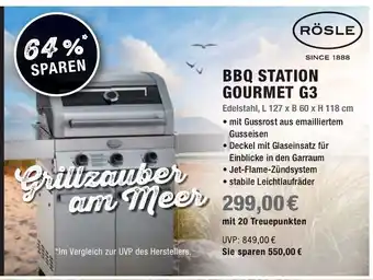 CITTI Markt RÖSLE BBQ STATION GOURMET G3 Angebot