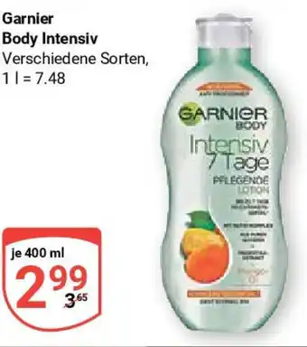 Globus Garnier Body Intensiv 400 ml Angebot