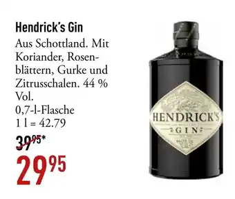 Galeria Markthalle Hendrick's Gin 700ml Angebot