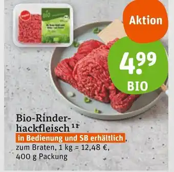 tegut Bio-Rinder- hackfleisch 400 g Packung Angebot