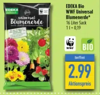 diska EDEKA Bio WWF Universal Blumenerde 16L Angebot