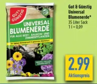 diska Gut & Günstig Universal Blumenerde 35 L Angebot