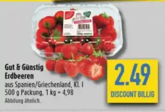 diska Gut & Günstig Erdbeeren 500g Angebot