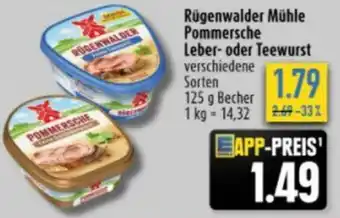 diska Rügenwalder Mühle Pommersche Leber- oder Teewurst verschiedene Angebot