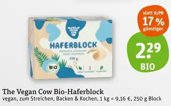 tegut The Vegan Cow Bio-Haferblock 250 g Block Angebot