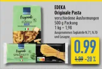 diska EDEKA Originale Pasta 500 g Packung Angebot