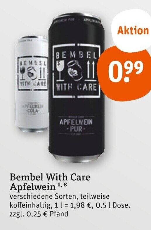 Bembel With Care Apfelwein 0,5 l Dose Angebot bei tegut