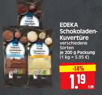 Edeka Herkules EDEKA Schokoladen- Kuvertüre 200 g Packung Angebot