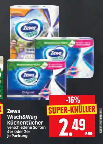 Edeka Herkules Zewa Wisch&Weg Küchentücher 4er oder 2er Packung Angebot