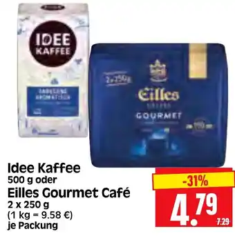 Edeka Herkules Idee Kaffee 500 g oder Eilles Gourmet Café 2 x 250 g Angebot