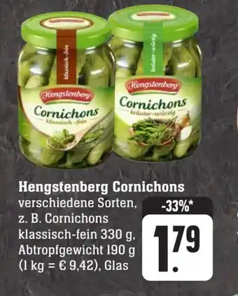 Scheck-in-Center Hengstenberg Cornichons 330 g Angebot