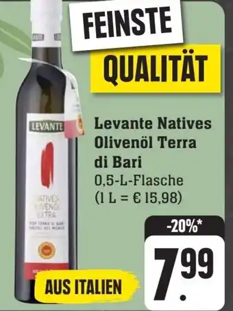 Scheck-in-Center Levante Natives Olivenöl Terra di Bari 0,5-L-Flasche Angebot