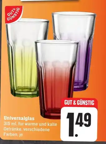 Scheck-in-Center Universalglas 315 ml Angebot