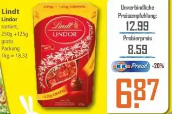 Klaas und Kock Lindt Lindor 250g +125g gratis Angebot