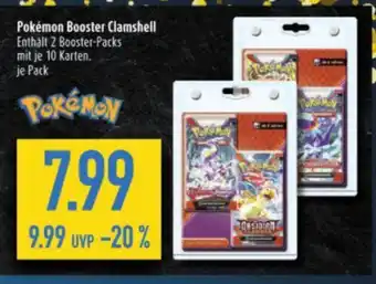 diska Pokémon Booster Clamshell Enthält 2 Booster-Packs mit je 10 Karten. Angebot