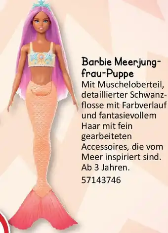 Vedes Barbie Meerjungfrau-Puppe Angebot