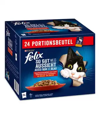 Dehner PURINA felix Nassfutter für Katzen So gut wie es aussieht, 24 x 85 g Angebot