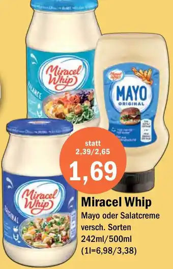 Aktiv Irma Miracel Whip 242ml/500ml Angebot