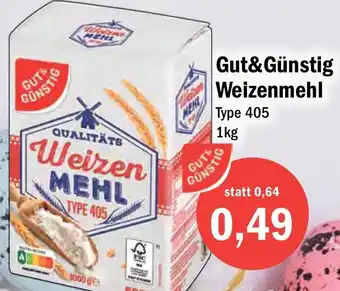 Aktiv Irma Gut&Günstig Weizenmehl Type 405, 1kg Angebot