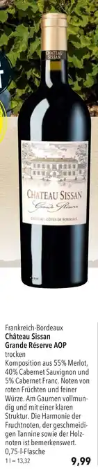 CITTI Markt Frankreich-Bordeaux Château Sissan Grande Réserve AOP trocken 0,75-1-Flasche 1 Angebot