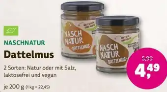 Denns BioMarkt NASCHNATUR Dattelmus 200 g Angebot