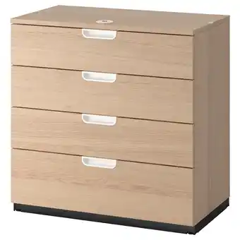 IKEA Galant Schubladenelement, Eichenfurnier weiß lasiert, 80x80 cm Angebot