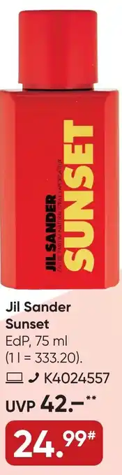 Galeria Jil Sander Sunset EdP, 75 ml Angebot