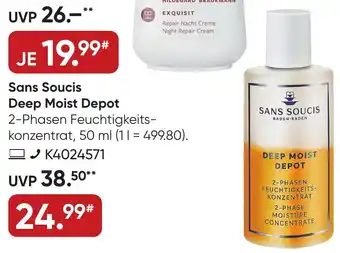 Galeria Sans Soucis Deep Moist Depot 2-Phasen Feuchtigkeitskonzentrat, 50 ml Angebot