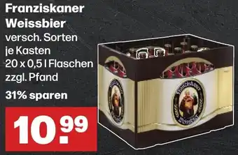 Handelshof Franziskaner Weissbier 20x0,5 L Flaschen Angebot