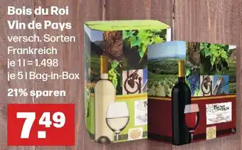 Handelshof Bois du Roi Vin de Pays 5 L Bag in Box Angebot