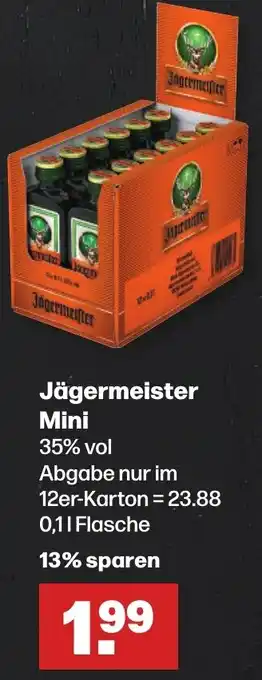 Handelshof Jägermeister Mini 0,1 L Flasche Angebot