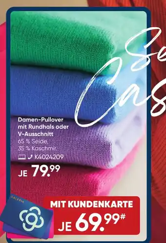 Galeria Damen-Pullover mit Rundhals oder V-Ausschnitt Angebot