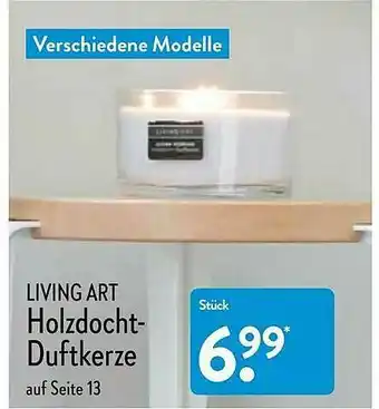 Aldi Nord Living Art Holzdocht-duftkerze Angebot