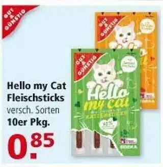 Multi Markt Hello My Cat Fleischsticks Angebot