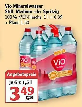 Globus Vio Mineralwasser Still, Medium Oder Spritzig Angebot