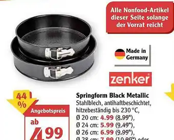 Globus Zenker Springform Black Metallic Angebot