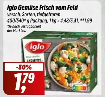 Simmel iglo Gemüse Frisch vom Feld 400/540g Angebot